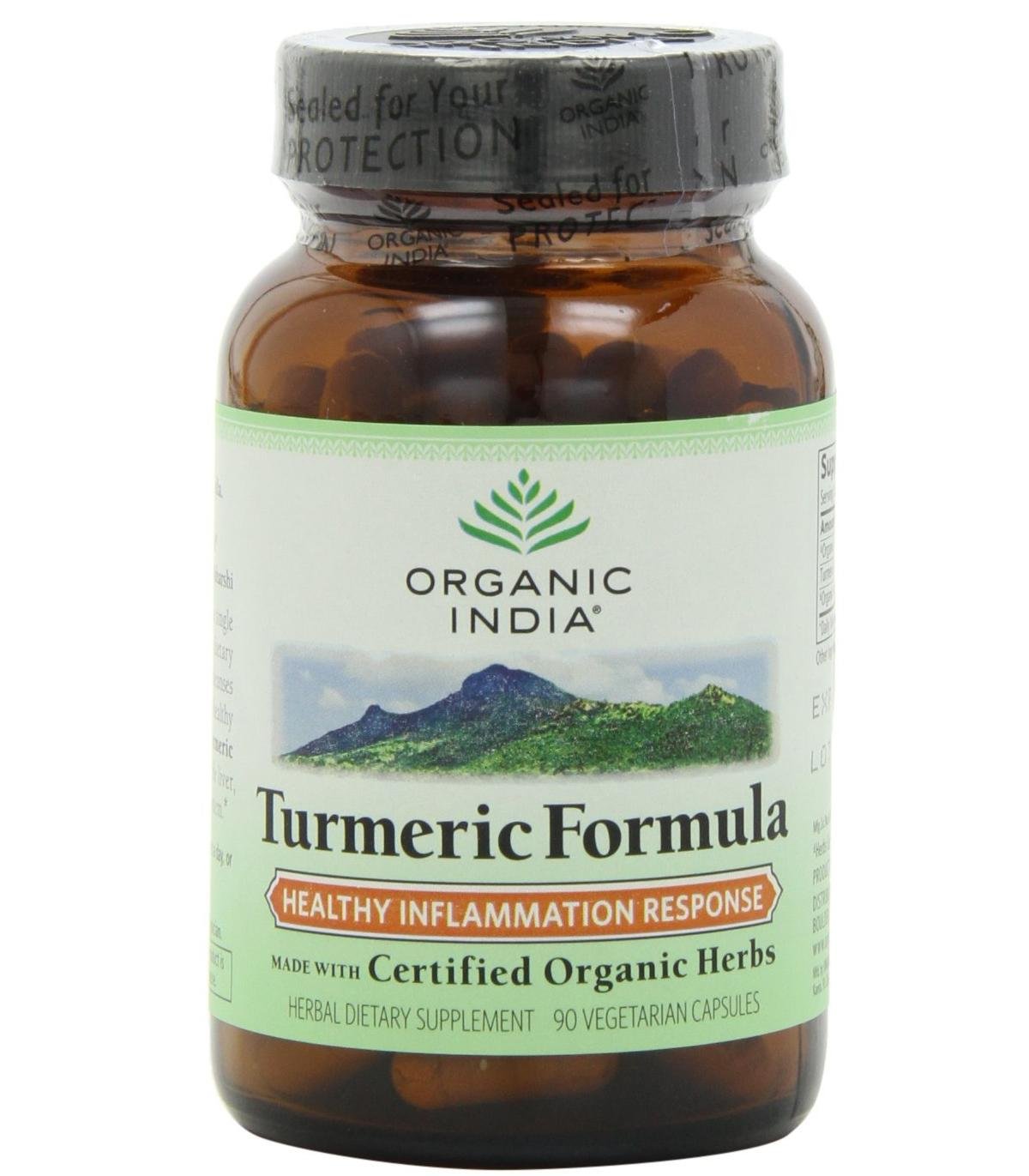Foto 2 pulgar | Suplementos Organic India Curcuma Formula 90 Vcap - Venta Internacional.