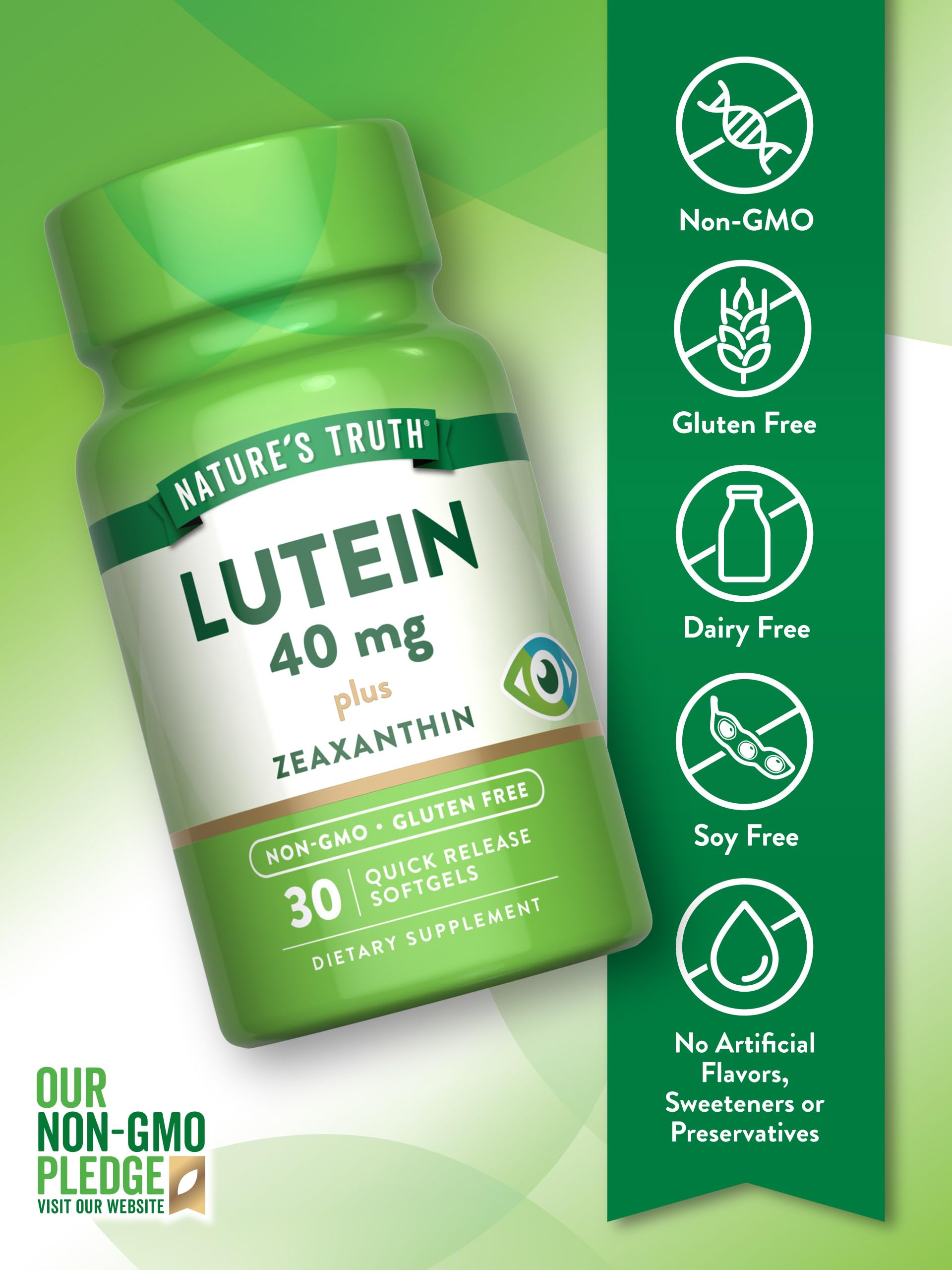 Foto 4 pulgar | Suplemento Nature's Truth De Luteína Y Zeaxantina 40 Mg 30 Cápsulas Blandas - Venta Internacional.