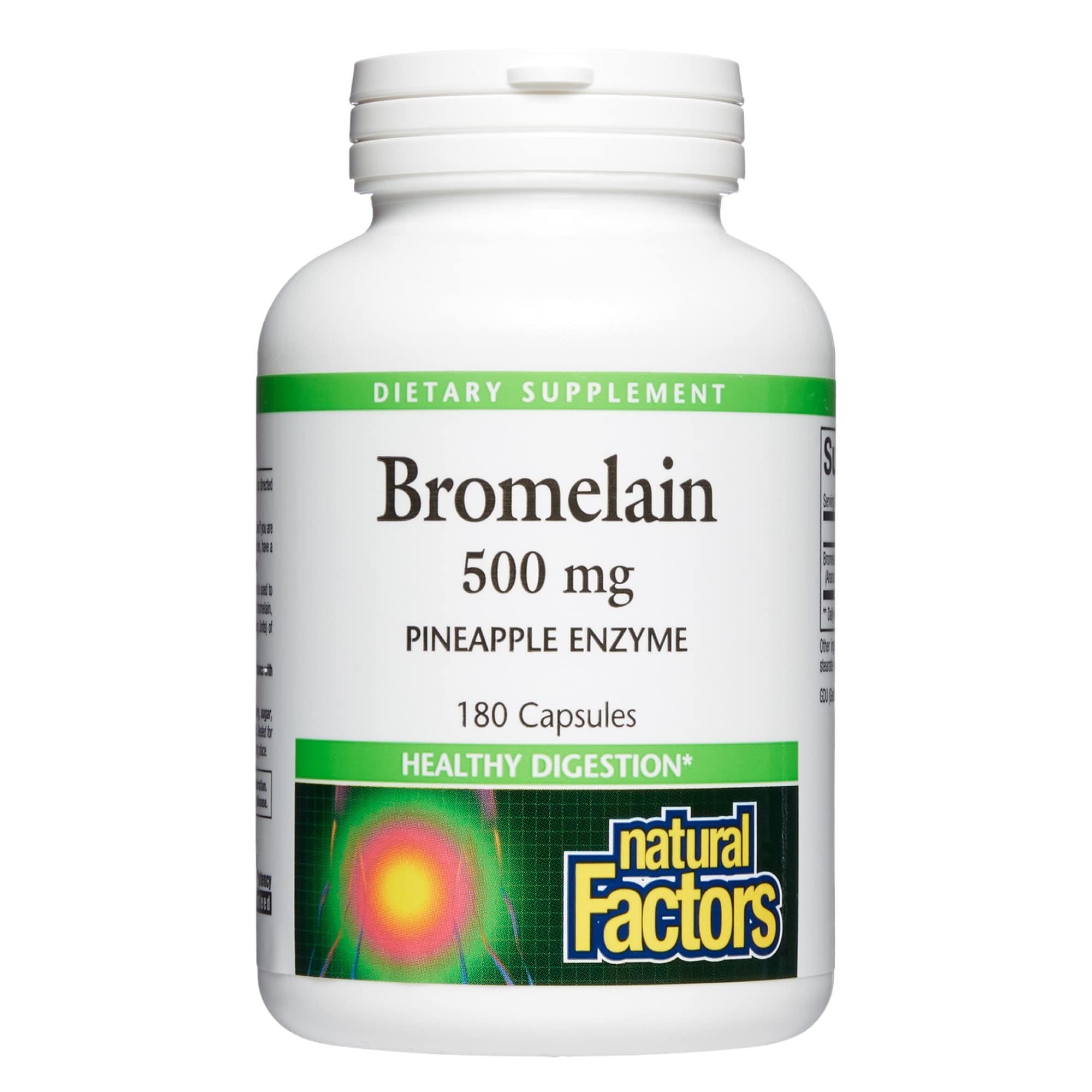 Foto 2 pulgar | Suplemento Natural Factors Bromelina 500 Mg 180 Cápsulas - Venta Internacional.
