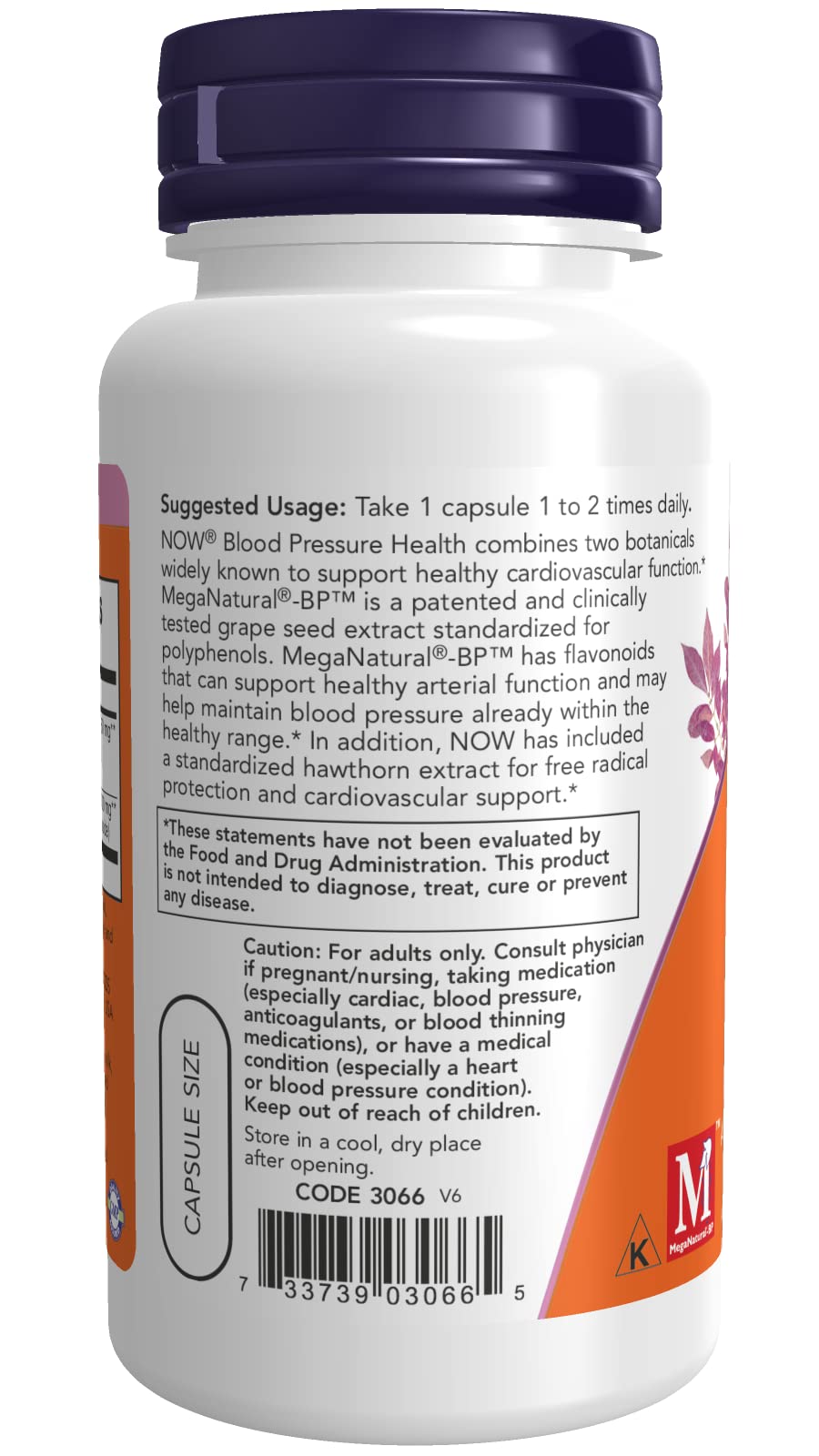 Foto 4 pulgar | Suplemento Now Foods Blood Pressure Health 90 Vcaps - Venta Internacional.