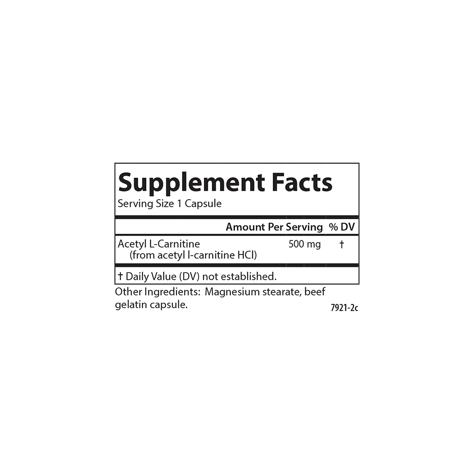 Foto 5 pulgar | Suplemento Carlson Labs Acetil L-carnitina 500 Mg 120 Cápsulas - Venta Internacional.