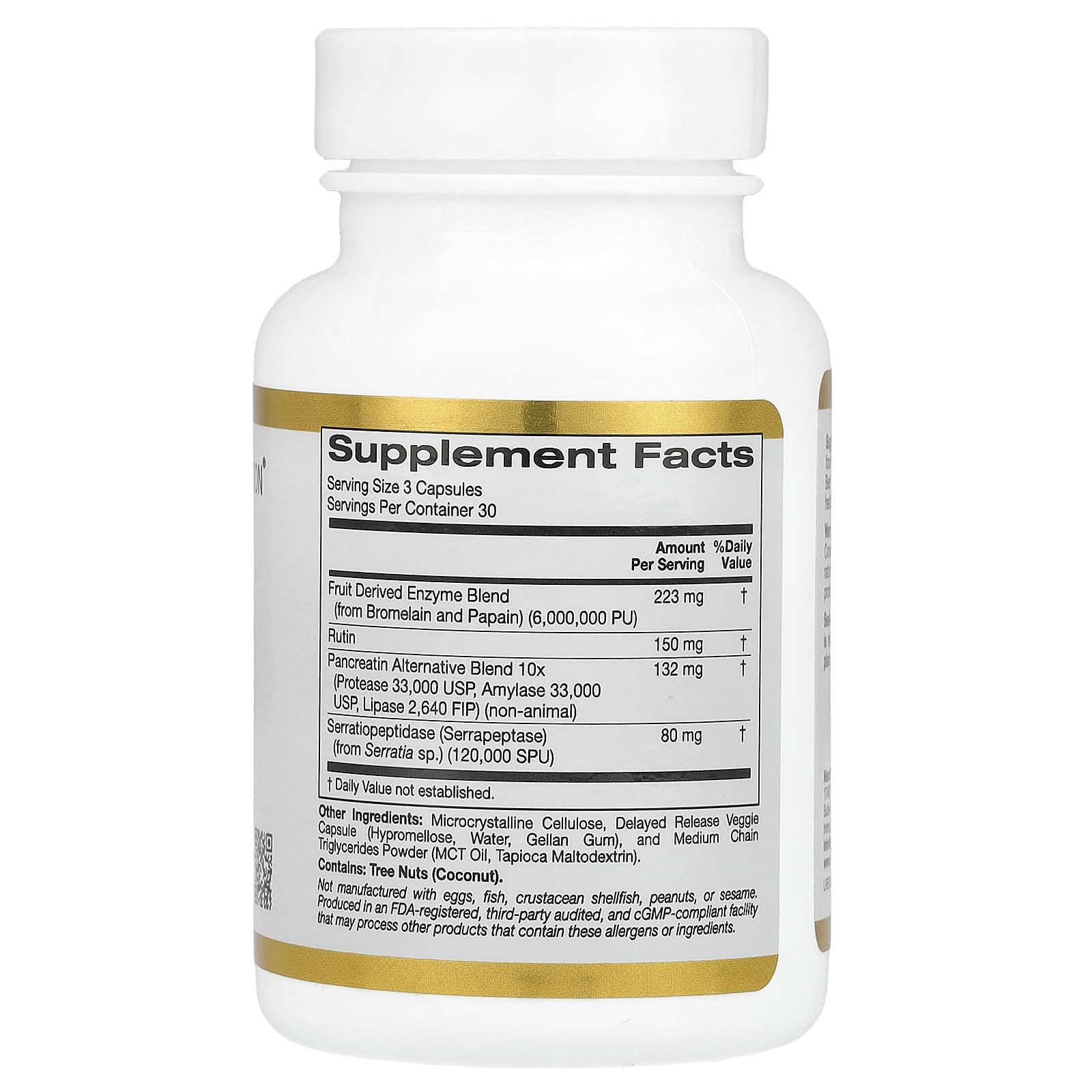 Foto 3 pulgar | Suplemento De Enzimas Proteolíticas De California Gold Nutrition 90 Cápsulas - Venta Internacional.