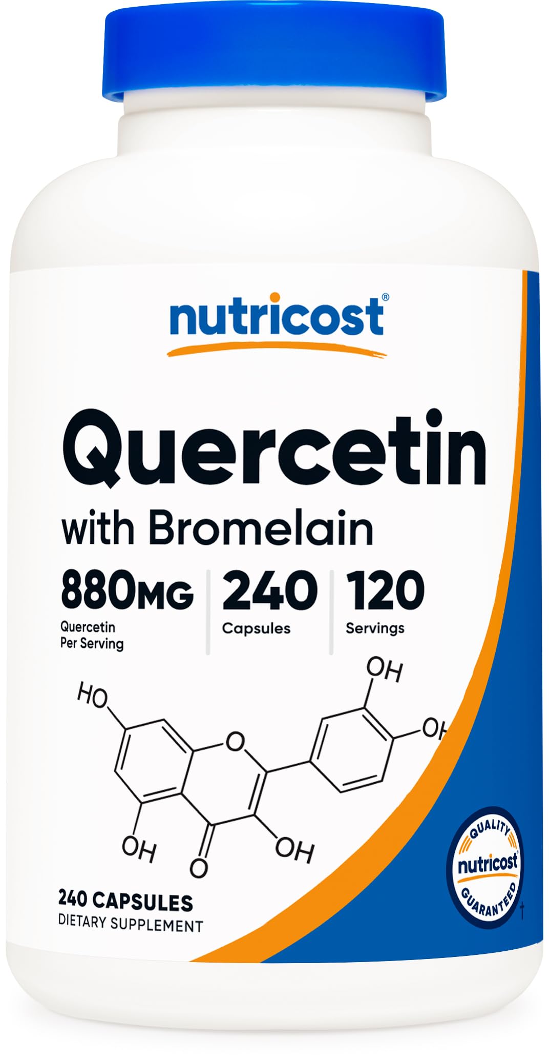 Foto 2 pulgar | Suplemento Nutricost Quercetina 880 Mg Con Bromelina 240 Cápsulas - Venta Internacional.