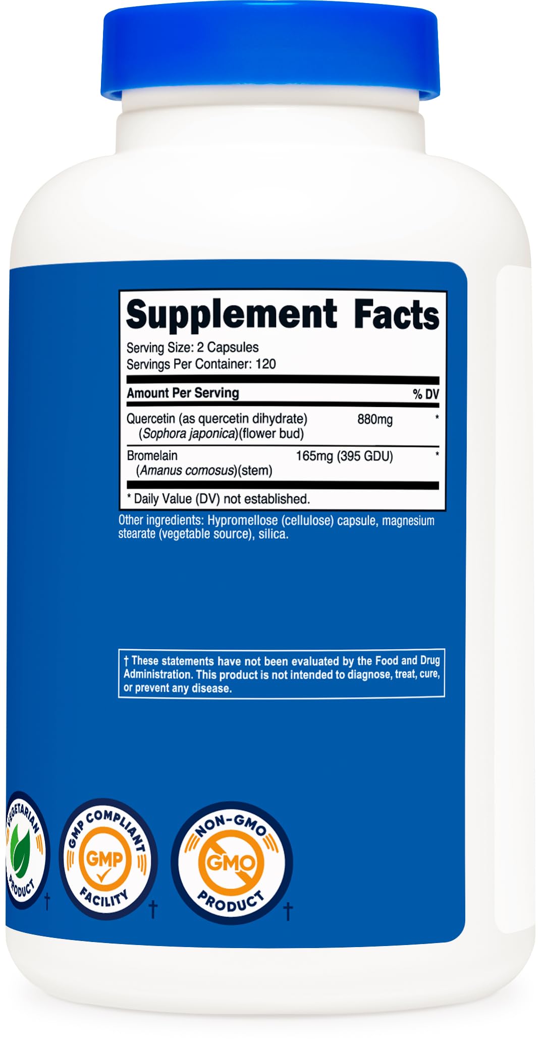 Foto 5 | Suplemento Nutricost Quercetina 880 Mg Con Bromelina 240 Cápsulas - Venta Internacional.