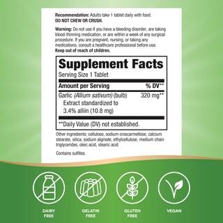 Foto 5 | Suplemento Nature's Way Garlinase 5000 De Extracto De Ajo 100 Comprimidos - Venta Internacional.