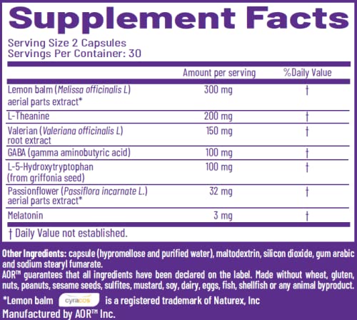 Foto 5 | Suplemento Aor Ortho Sleep Natural 30 Porciones (60 Cápsulas) - Venta Internacional.