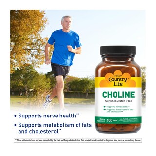 Foto 2 | Suplemento Country Life Choline 266 Mg 100 Comprimidos - Venta Internacional.