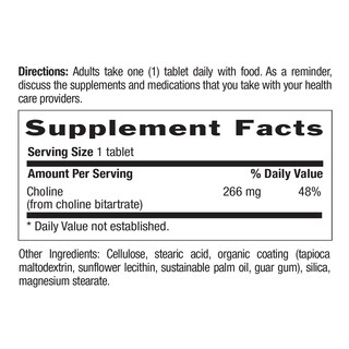 Foto 4 | Suplemento Country Life Choline 266 Mg 100 Comprimidos - Venta Internacional.