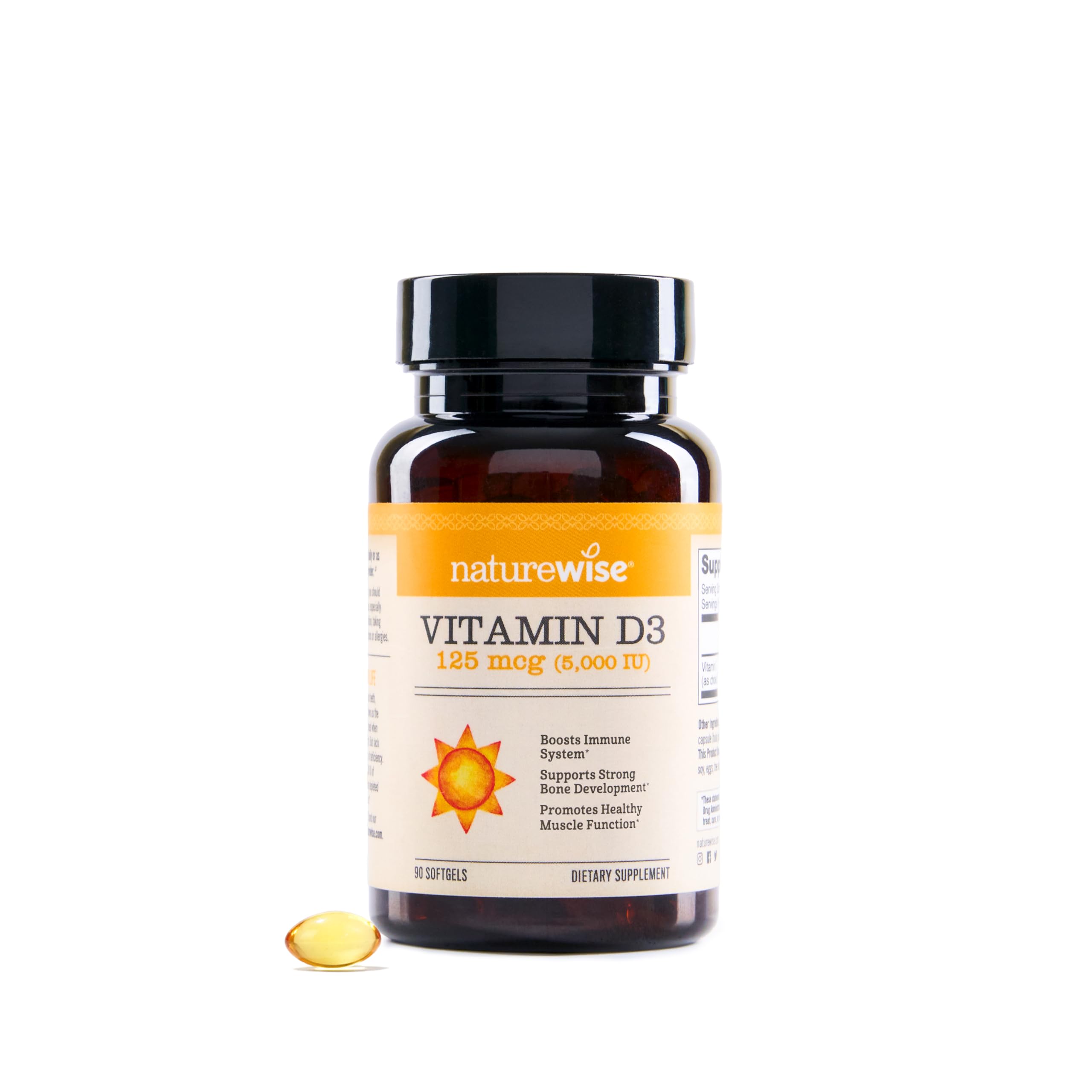 Foto 1 | Suplemento Naturewise De Vitamina D3, 5000 Ui, 90 Minicápsulas Blandas - Venta Internacional.