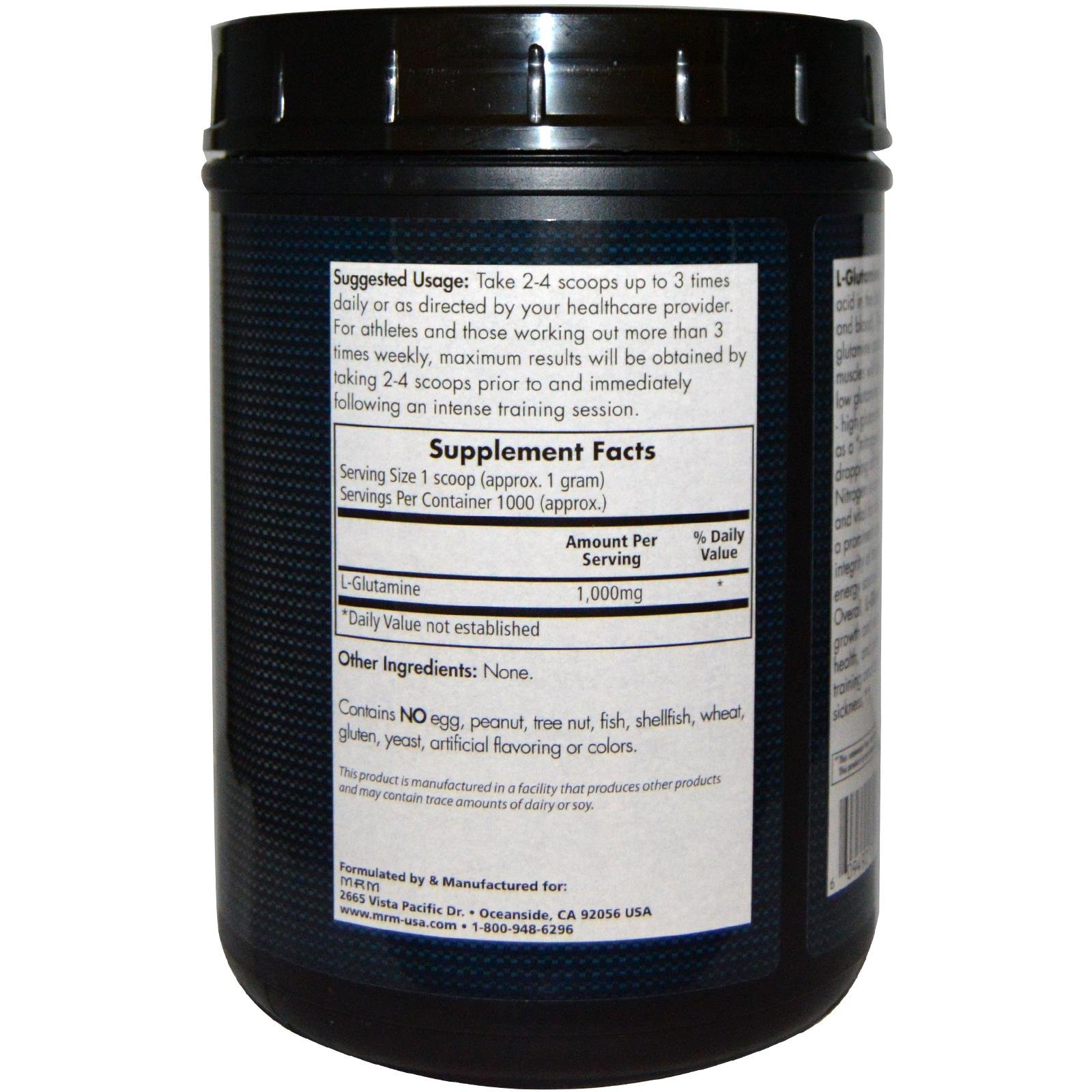 Foto 3 pulgar | Suplemento Mrm L-glutamina 1000 1 Kg - Venta Internacional.