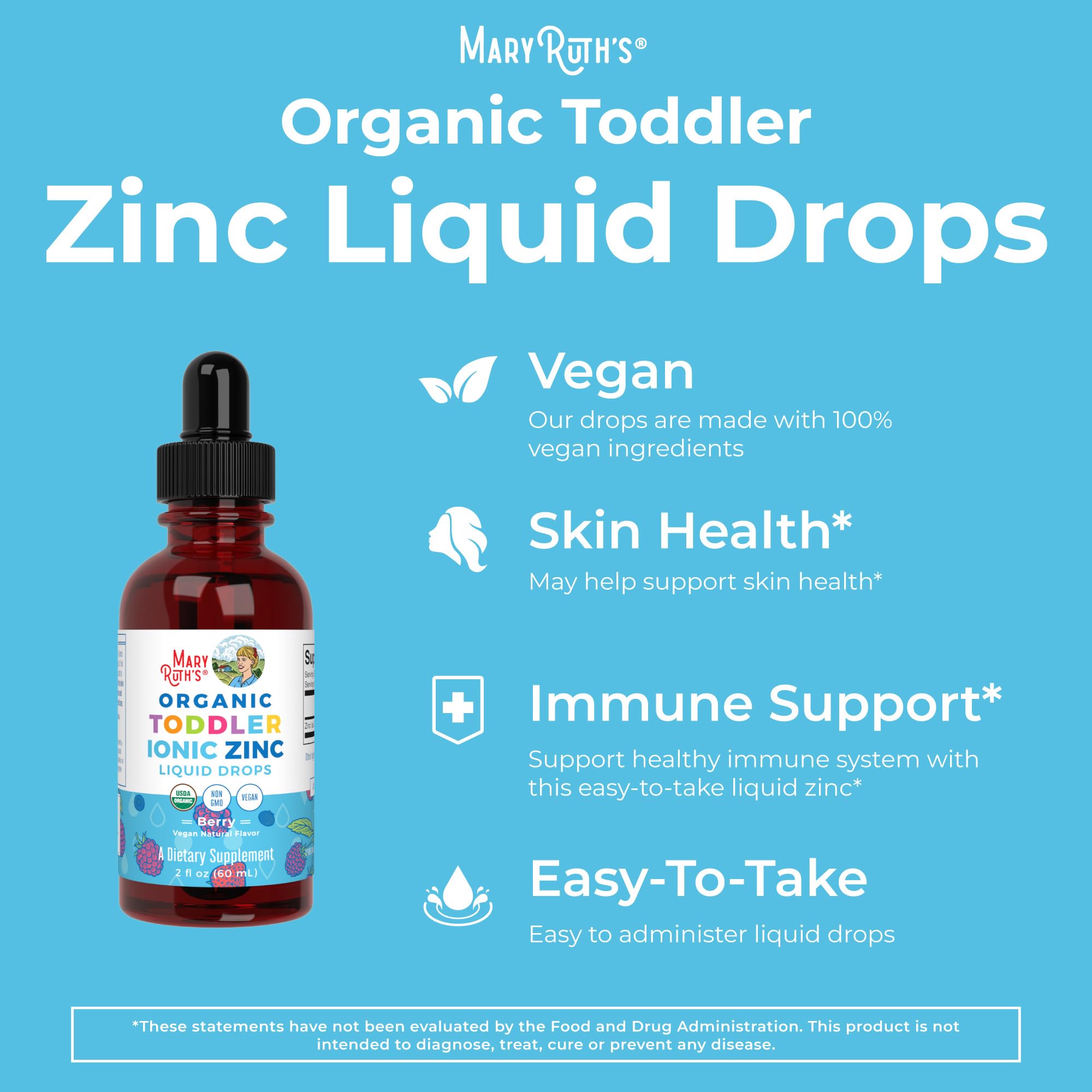 Foto 5 pulgar | Suplemento De Zinc Líquido Orgánico Maryruth's Para Niños Pequeños, 60 Ml - Venta Internacional.