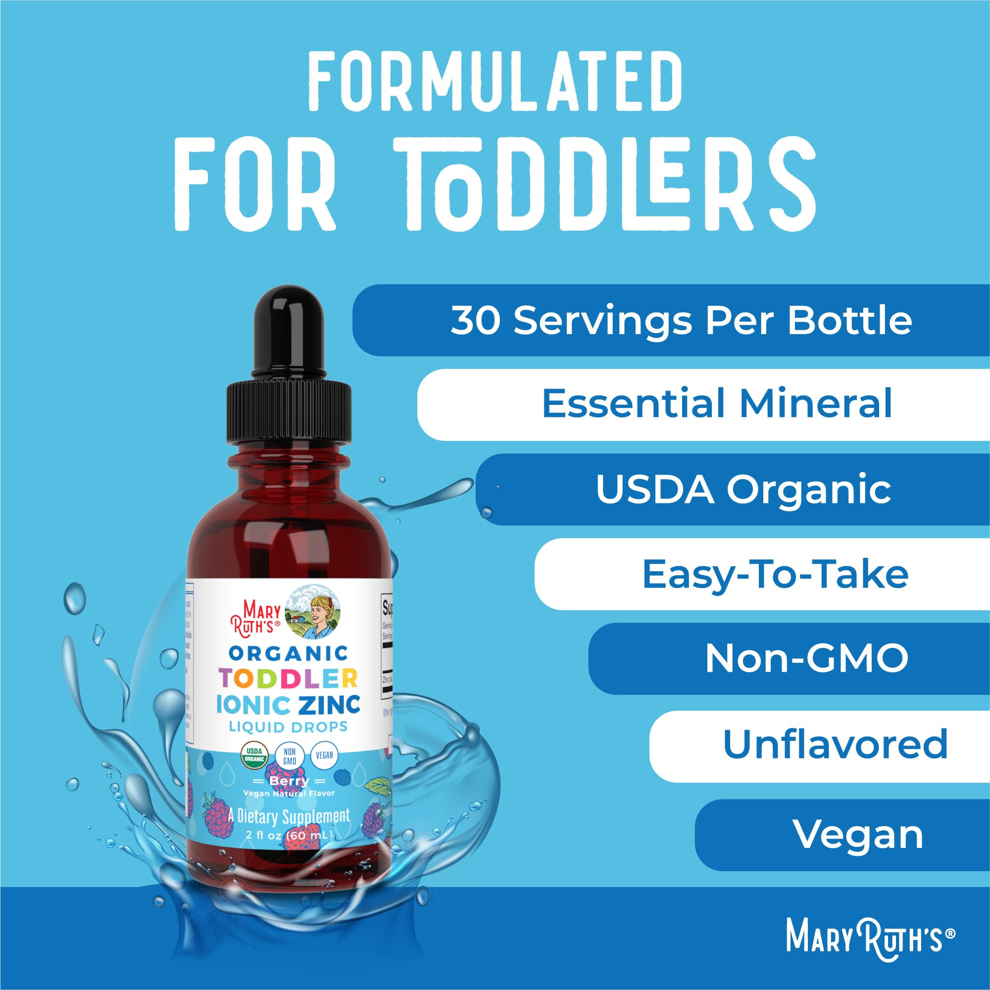 Foto 7 | Suplemento De Zinc Líquido Orgánico Maryruth's Para Niños Pequeños, 60 Ml - Venta Internacional.