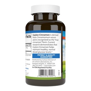 Foto 3 | Suplementos Carlson, Extracto De Canela De Ceilán, 500 Mg, 90 Cápsulas - Venta Internacional.