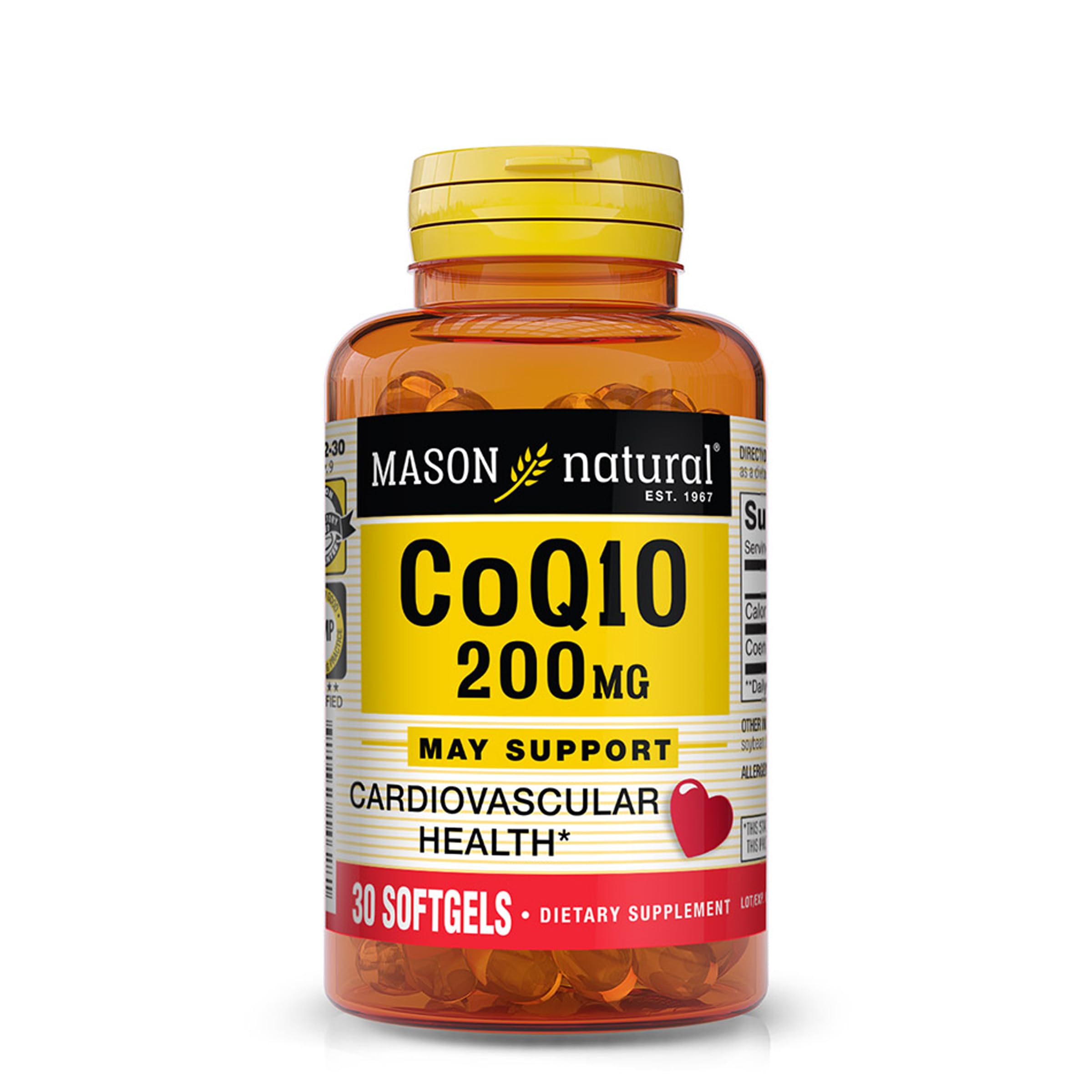 Foto 1 | Suplemento Mason Natural Co Q10 200 Mg Para Un Corazón Sano, 30 Cápsulas Blandas - Venta Internacional.