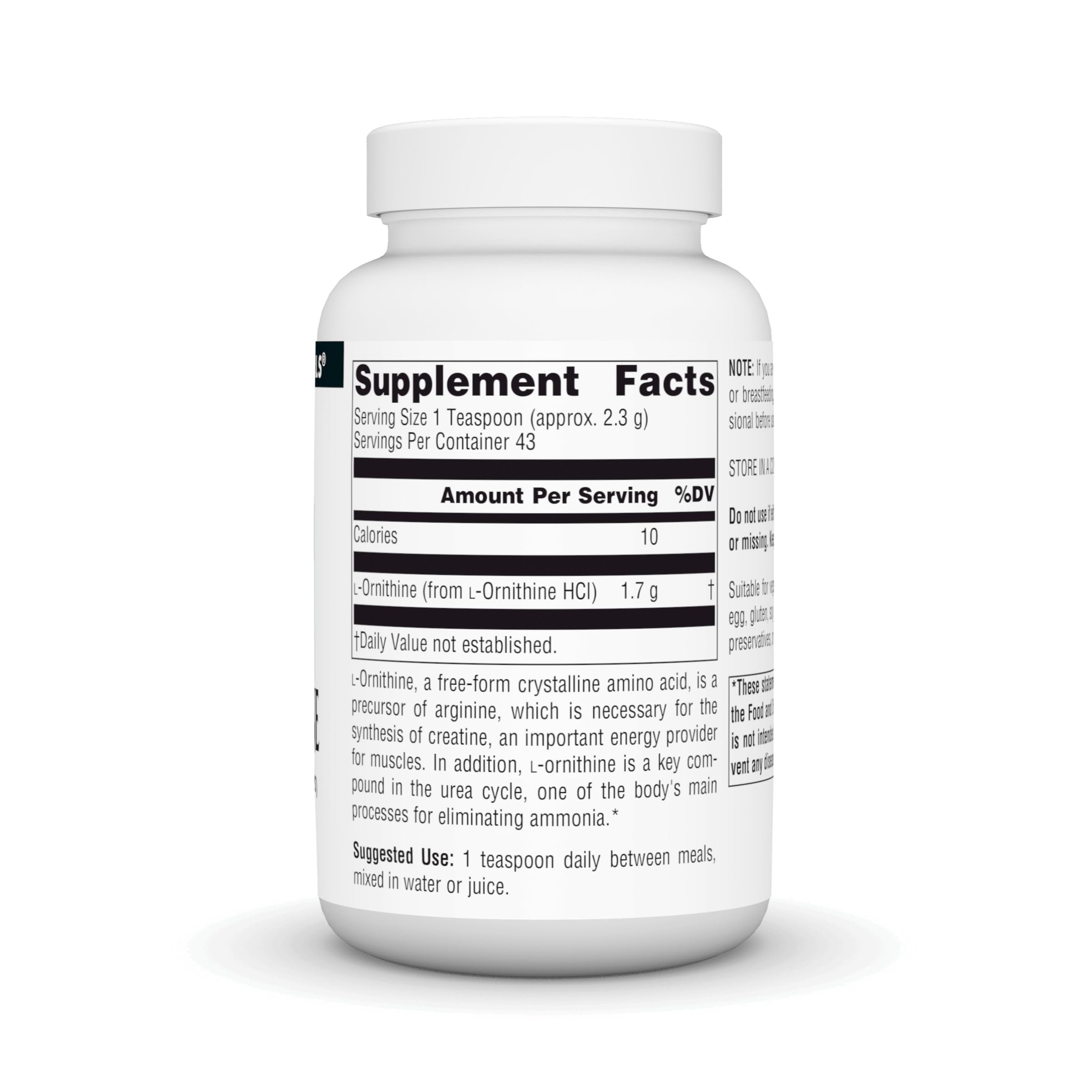Foto 3 pulgar | Supplement Source Naturals, Forma Libre De L-ornitina, 100 G - Venta Internacional.