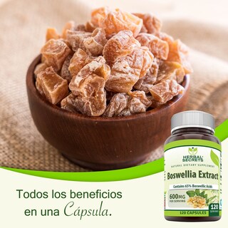 Foto 4 | Herbal Secrets Boswellia Serrata 600 Mg 120 Cápsulas | Antiinflamatorio Natural Para Articulaciones