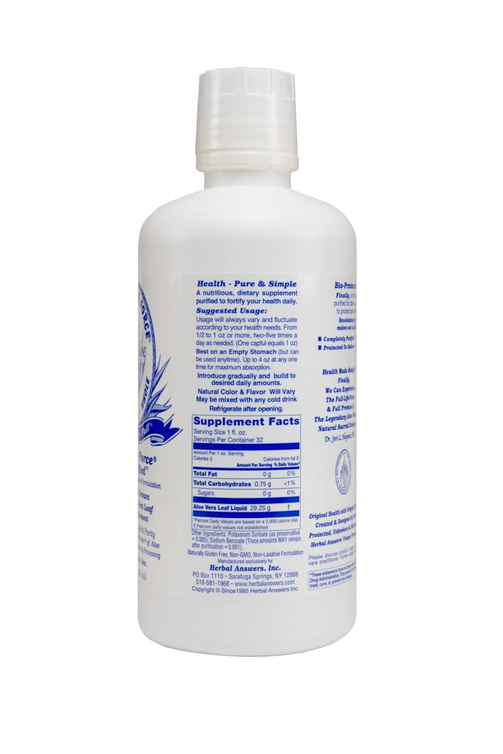 Foto 3 pulgar | Suplemento Dietético Herbal Answers Aloe Force Aloe Vera 946ml - Venta Internacional.