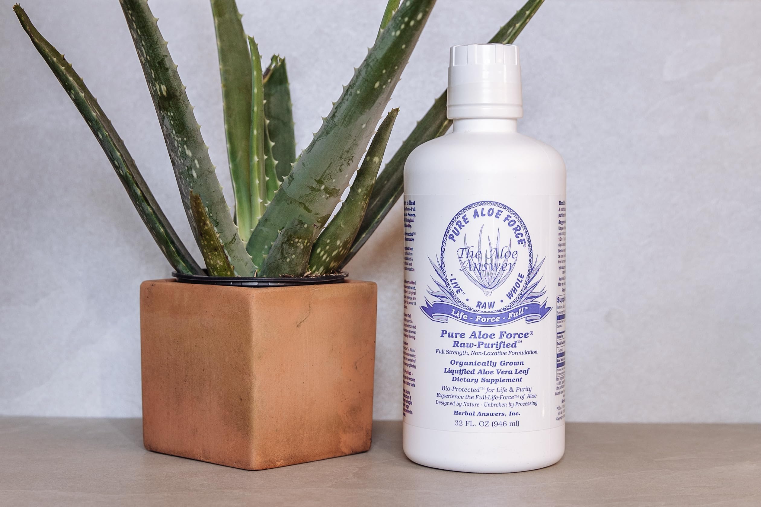 Foto 7 pulgar | Suplemento Dietético Herbal Answers Aloe Force Aloe Vera 946ml - Venta Internacional.