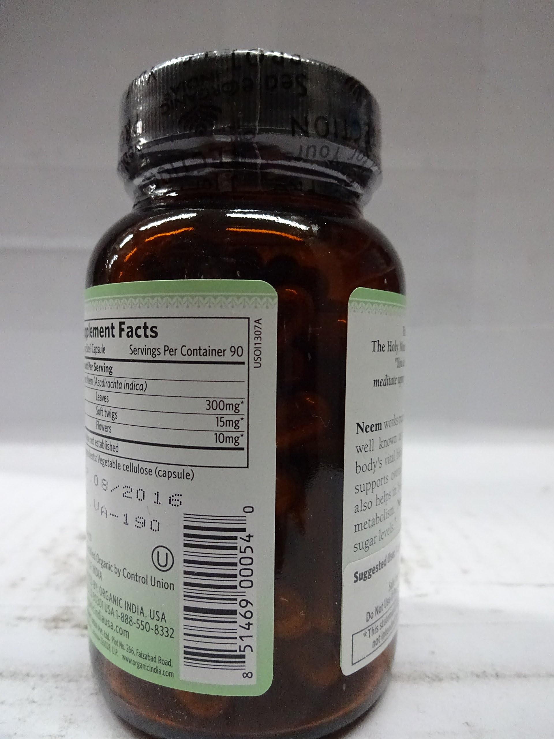 Foto 6 pulgar | Limpiador De Sangre Con Neem Supplement Organic India 90 Vcaps - Venta Internacional.