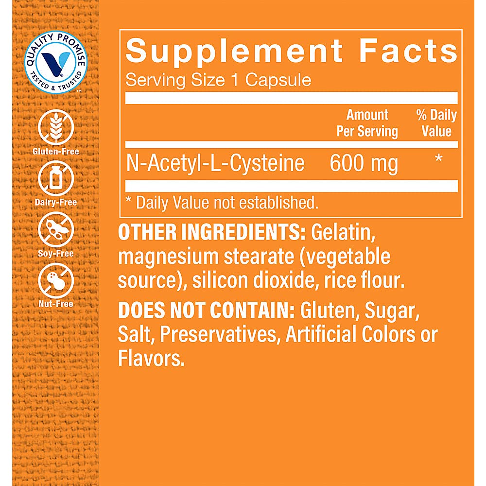Foto 4 pulgar | Complemente La N-acetil-l-cisteína Nac De The Vitamin Shoppe, 600 Mg - Venta Internacional.