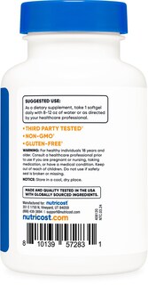 Foto 4 | Cápsulas Blandas De Aceite De Menta Supplement Nutricost 50 Mg (240) - Venta Internacional.