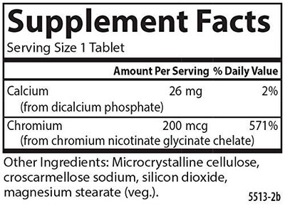 Foto 4 | Suplemento De Cromo Quelado Carlson 200 Mcg 300 Tabletas - Venta Internacional.