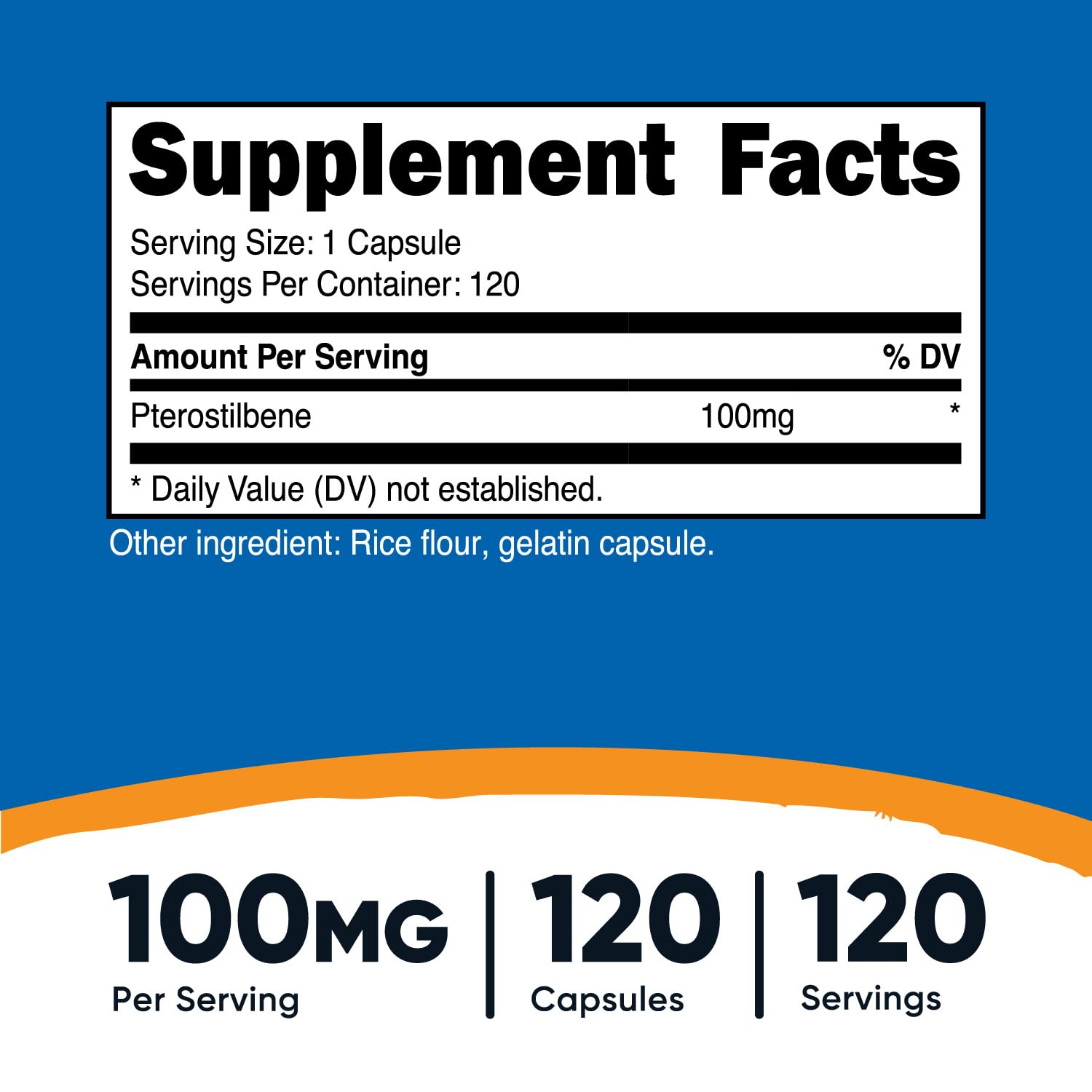 Foto 3 pulgar | Suplemento Nutricost Pterostilbene 100 Mg 120 Cápsulas - Venta Internacional.