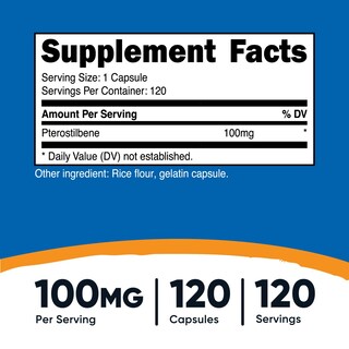 Foto 2 | Suplemento Nutricost Pterostilbene 100 Mg 120 Cápsulas - Venta Internacional.