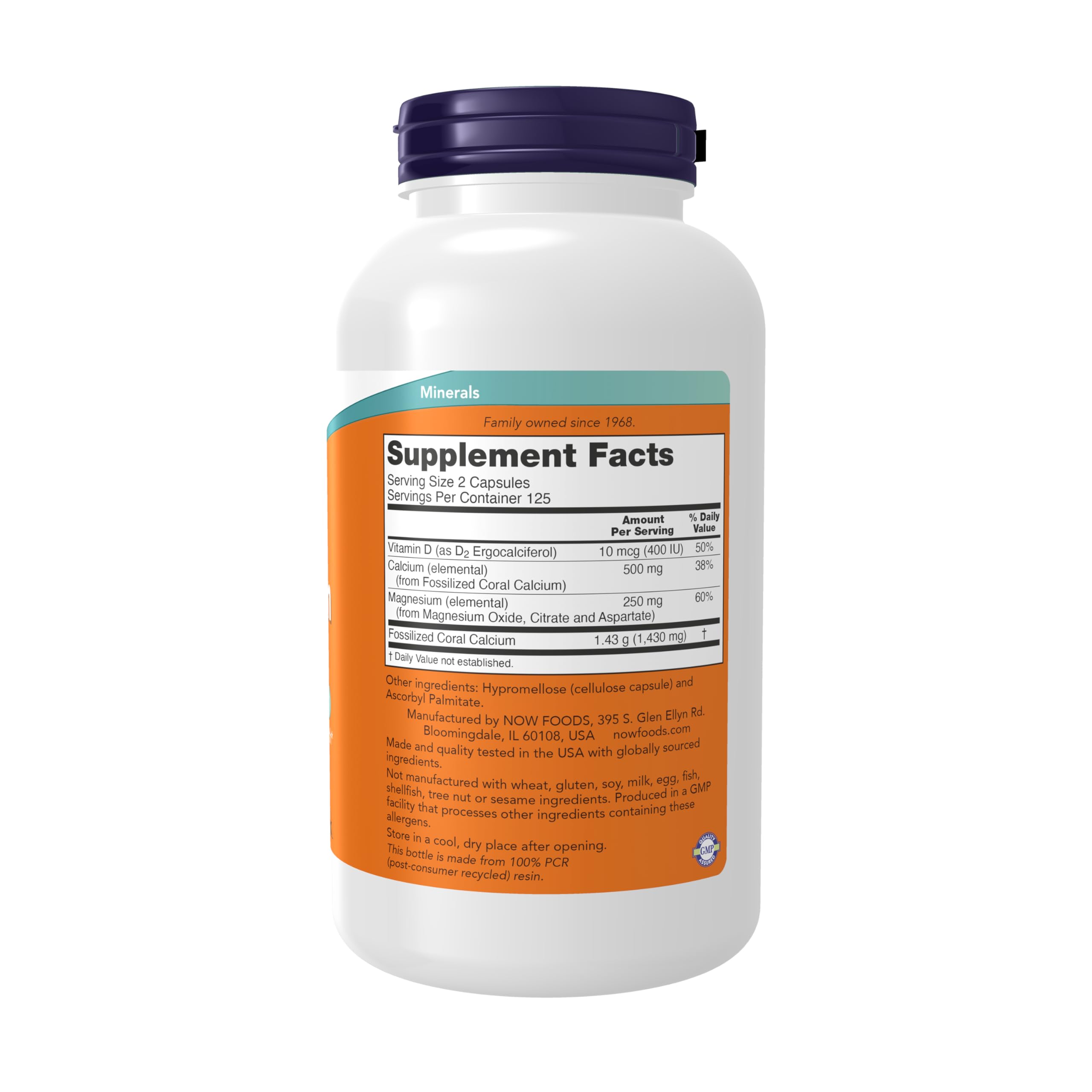 Foto 3 pulgar | Suplementos Now Foods Coral Calcium Plus, 250 Cápsulas Vegetarianas - Venta Internacional.
