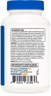 Foto 4 | Suplemento Nutricost L-treonato De Magnesio Magtein 2000 Mg - Venta Internacional.