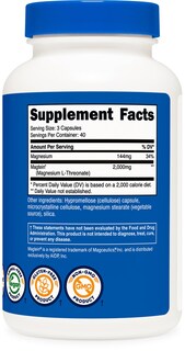 Foto 5 | Suplemento Nutricost L-treonato De Magnesio Magtein 2000 Mg - Venta Internacional.