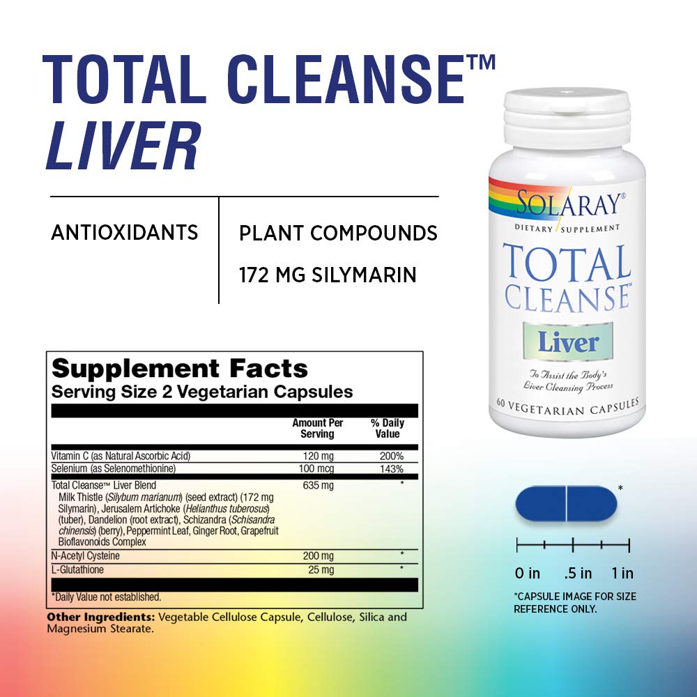Foto 4 pulgar | Suplemento Solaray Total Cleanse Liver 60 Cápsulas - Venta Internacional.