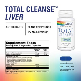 Foto 3 | Suplemento Solaray Total Cleanse Liver 60 Cápsulas - Venta Internacional.