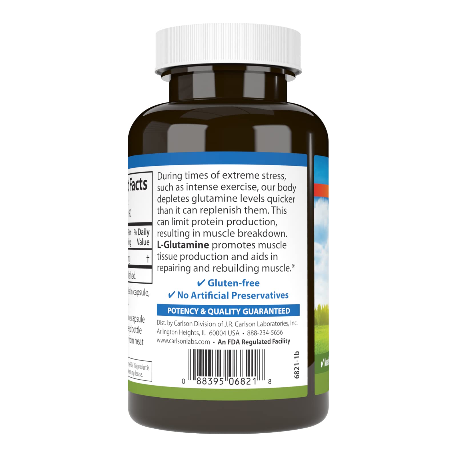 Foto 4 pulgar | Suplemento Carlson L-glutamina 750 Mg 90 Cápsulas - Venta Internacional.