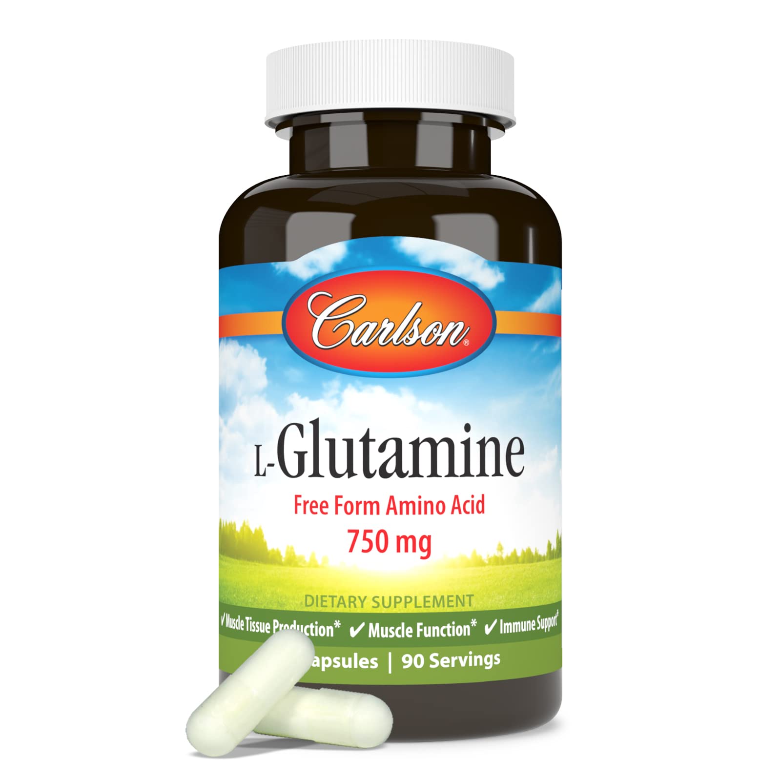 Foto 6 pulgar | Suplemento Carlson L-glutamina 750 Mg 90 Cápsulas - Venta Internacional.