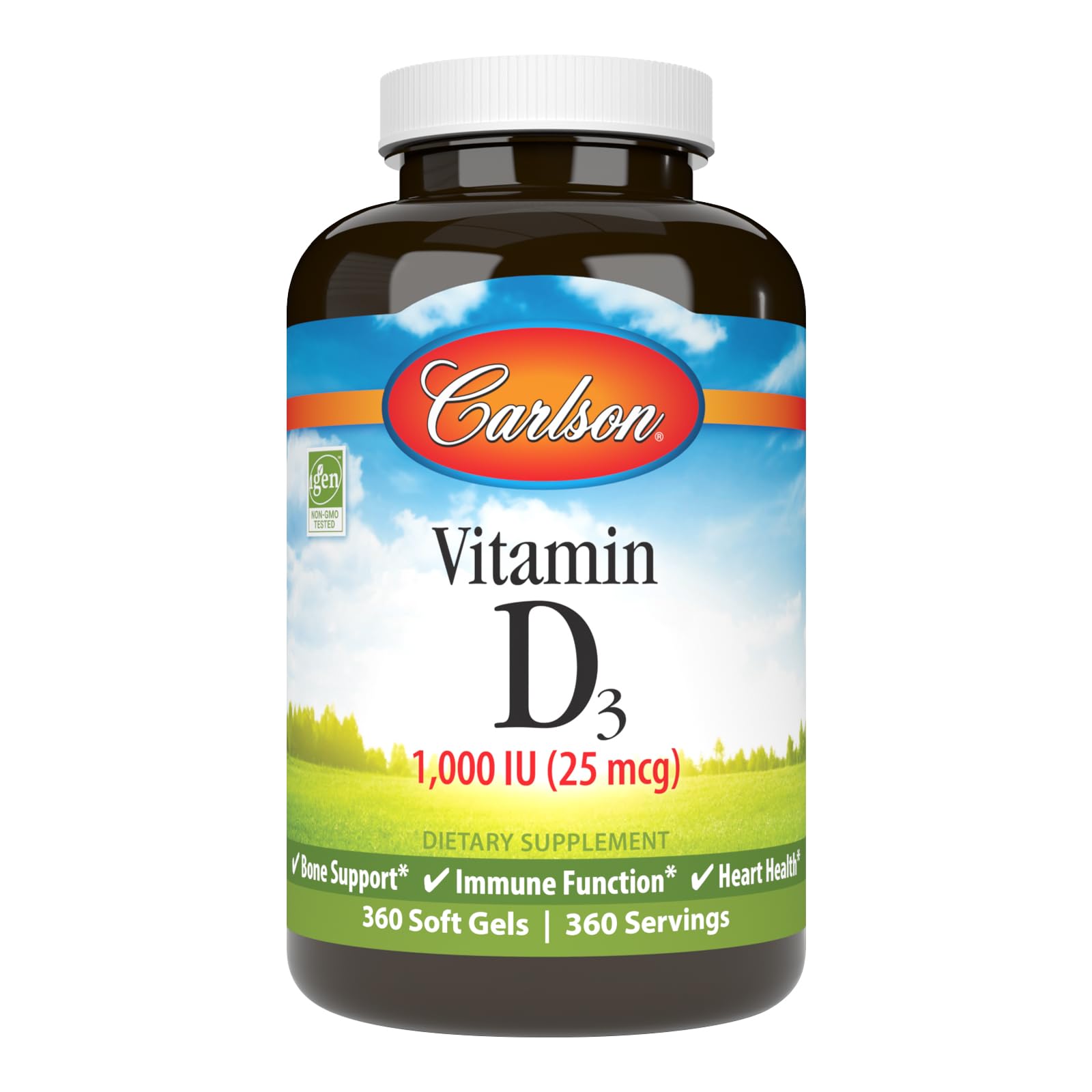 Foto 2 pulgar | Suplemento De Vitamina D Carlson D3 1000 Ui 360 Cápsulas Blandas - Venta Internacional.