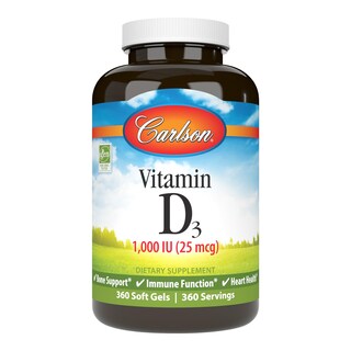 Foto 1 | Suplemento De Vitamina D Carlson D3 1000 Ui 360 Cápsulas Blandas - Venta Internacional.