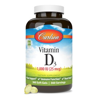 Foto 5 | Suplemento De Vitamina D Carlson D3 1000 Ui 360 Cápsulas Blandas - Venta Internacional.