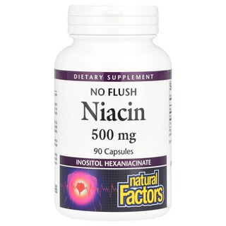 Foto 1 | Suplemento Natural Factors No Flush Niacina 500 Mg 90 Comprimidos - Venta Internacional.