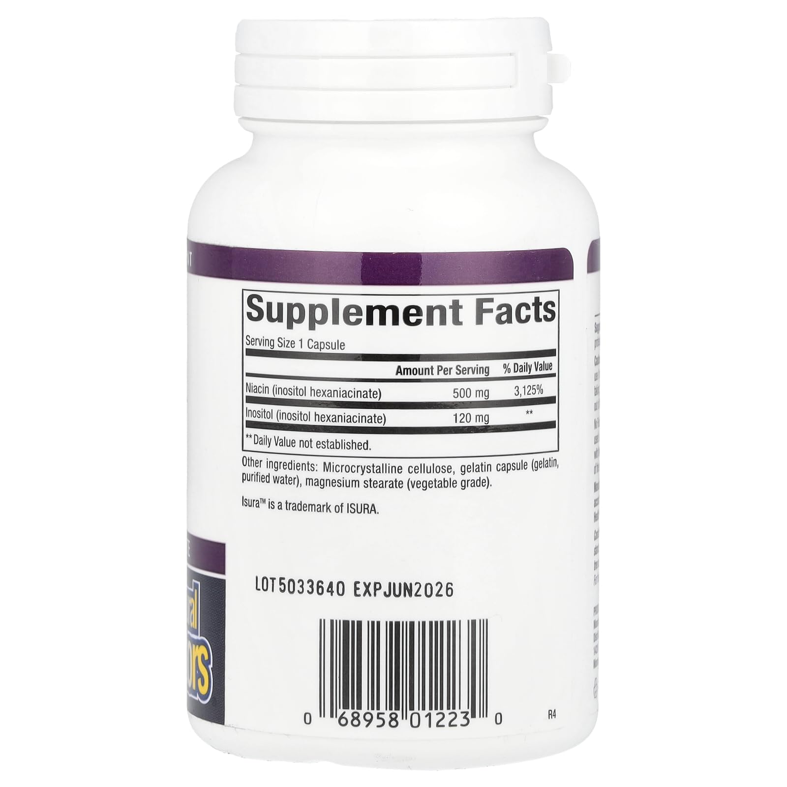 Foto 3 pulgar | Suplemento Natural Factors No Flush Niacina 500 Mg 90 Comprimidos - Venta Internacional.