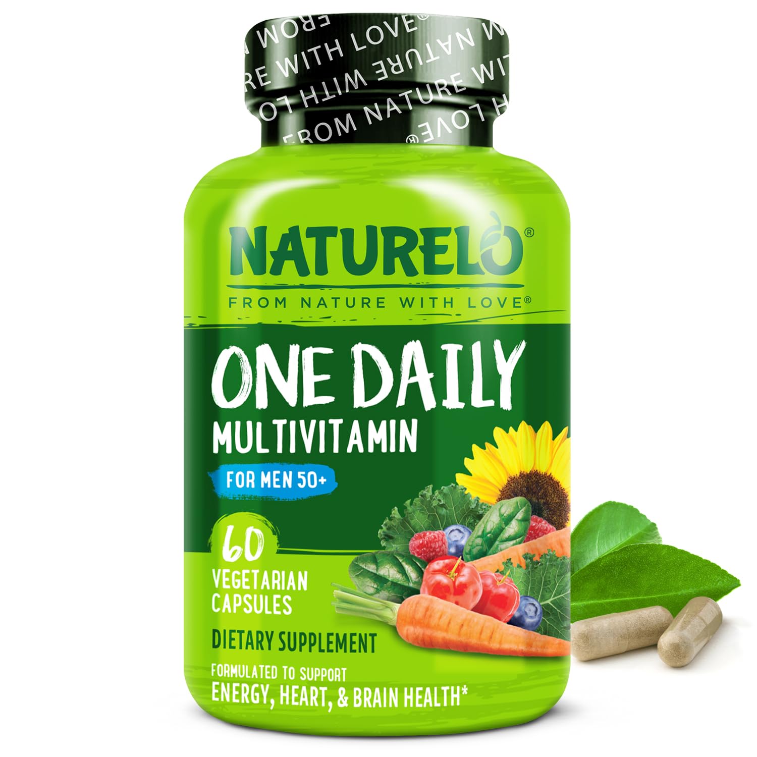 Foto 2 pulgar | Multivitamínico Naturelo Para Hombres Mayores De 50 Años, Un Día, 60 Cápsulas Vegetarianas - Venta Internacional.