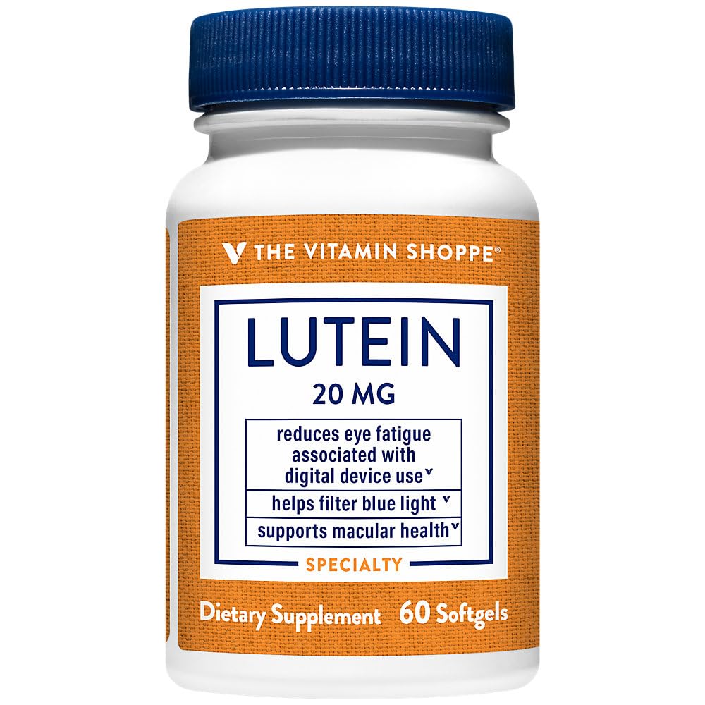 Suplemento De Luteína The Vitamin Shoppe, 20 Mg, 60 Cápsulas Blandas - Venta Internacional.