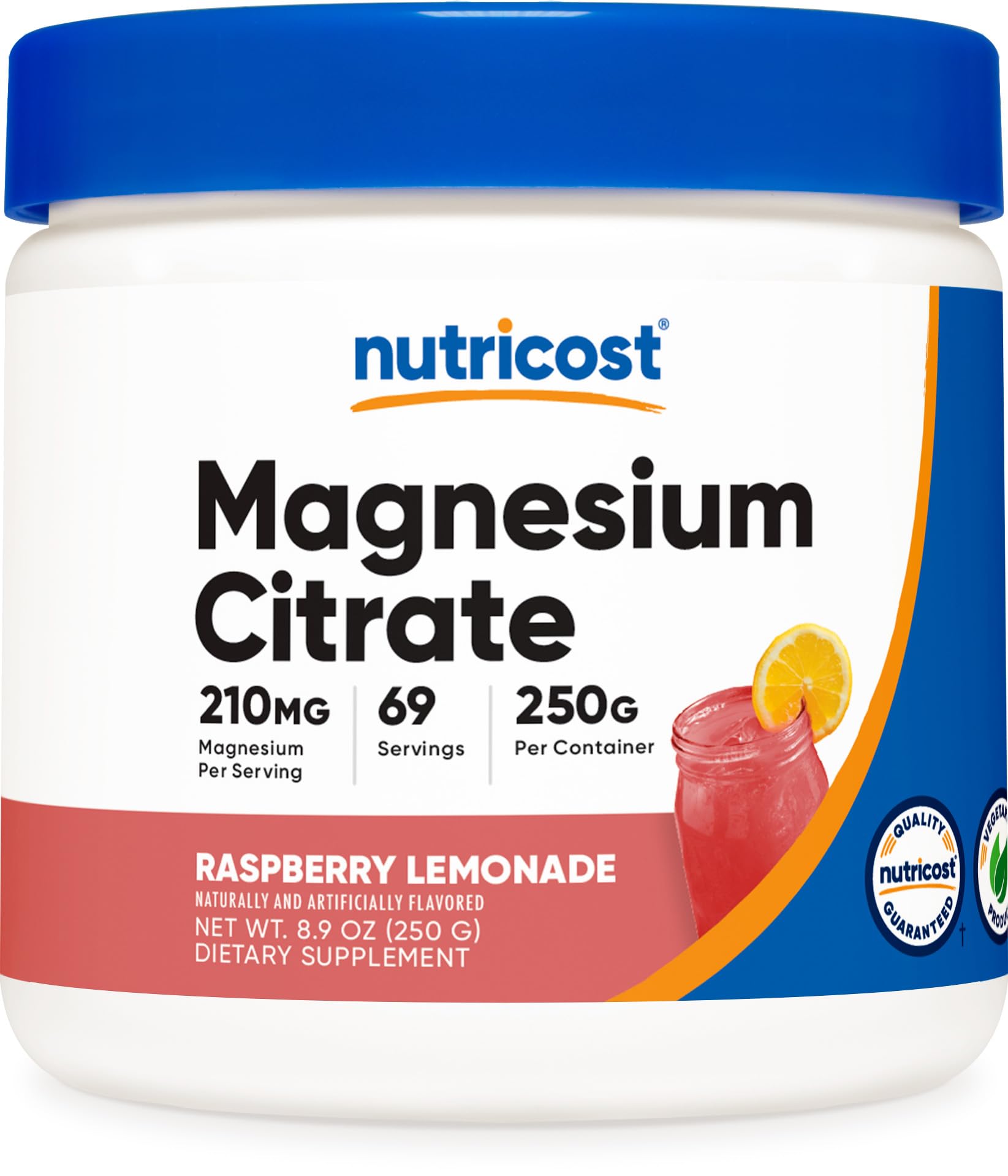 Foto 2 pulgar | Citrato De Magnesio En Polvo Nutricost Limonada De Frambuesa 250g - Venta Internacional.