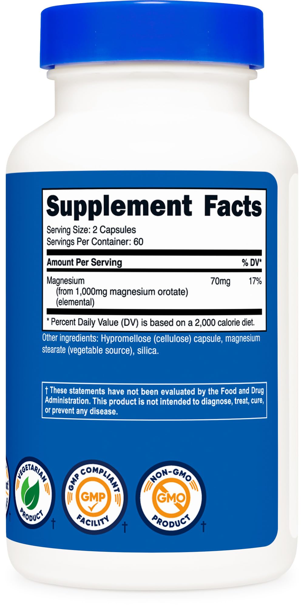 Foto 6 pulgar | Suplemento Nutricost De Orotato De Magnesio 1000 Mg 120 Cápsulas - Venta Internacional.