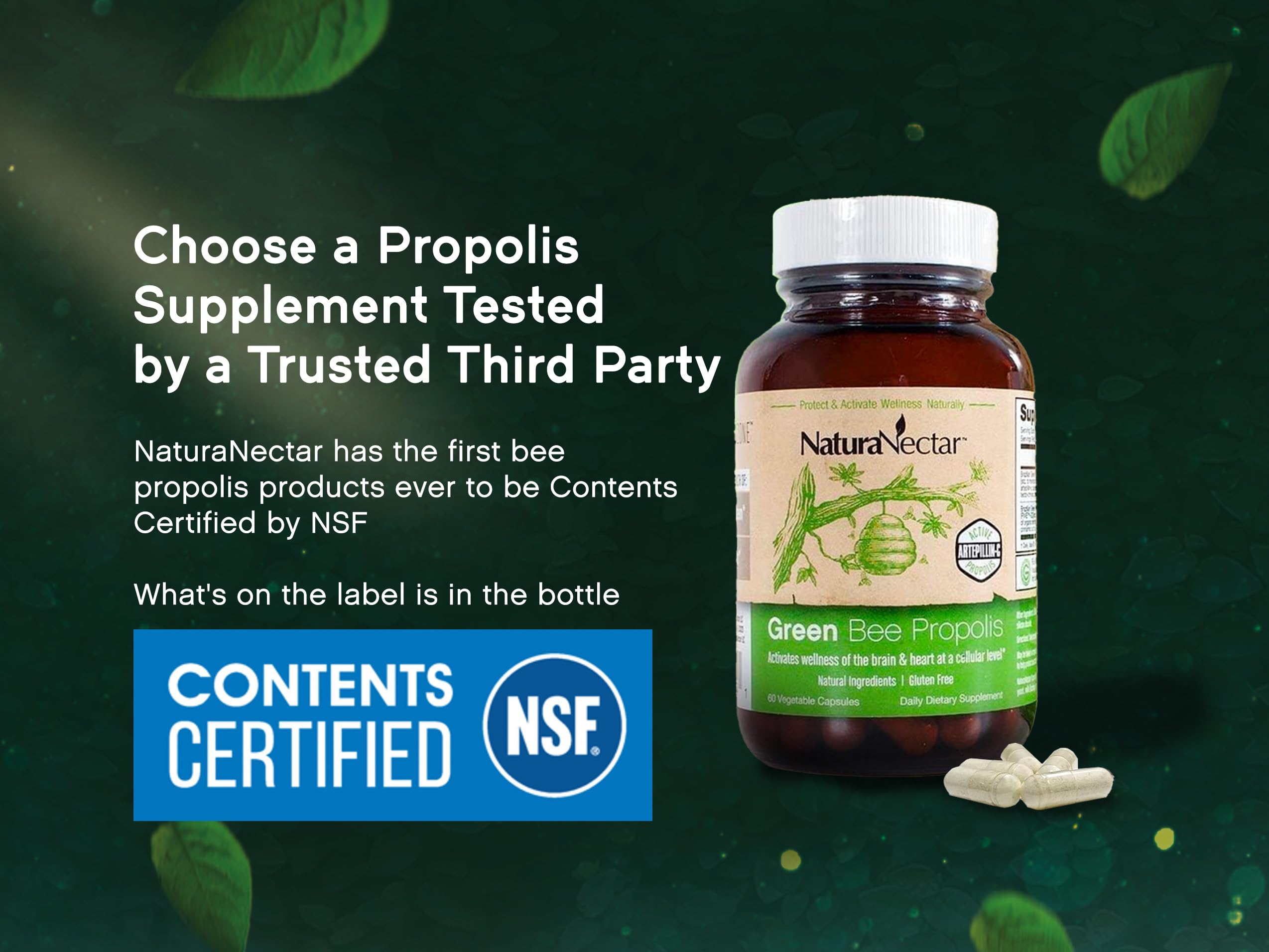 Foto 5 | Suplemento Naturanectar Green Bee Propolis 60 Cápsulas - Venta Internacional.