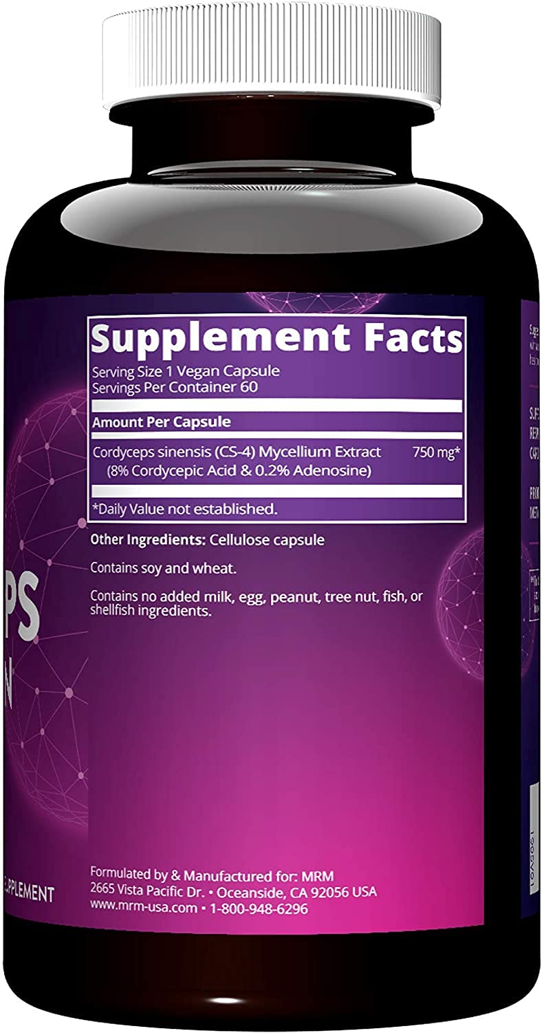 Foto 3 pulgar | Suplemento Mrm Nutrition Cordyceps Cs-4 Strain, 60 Porciones - Venta Internacional.