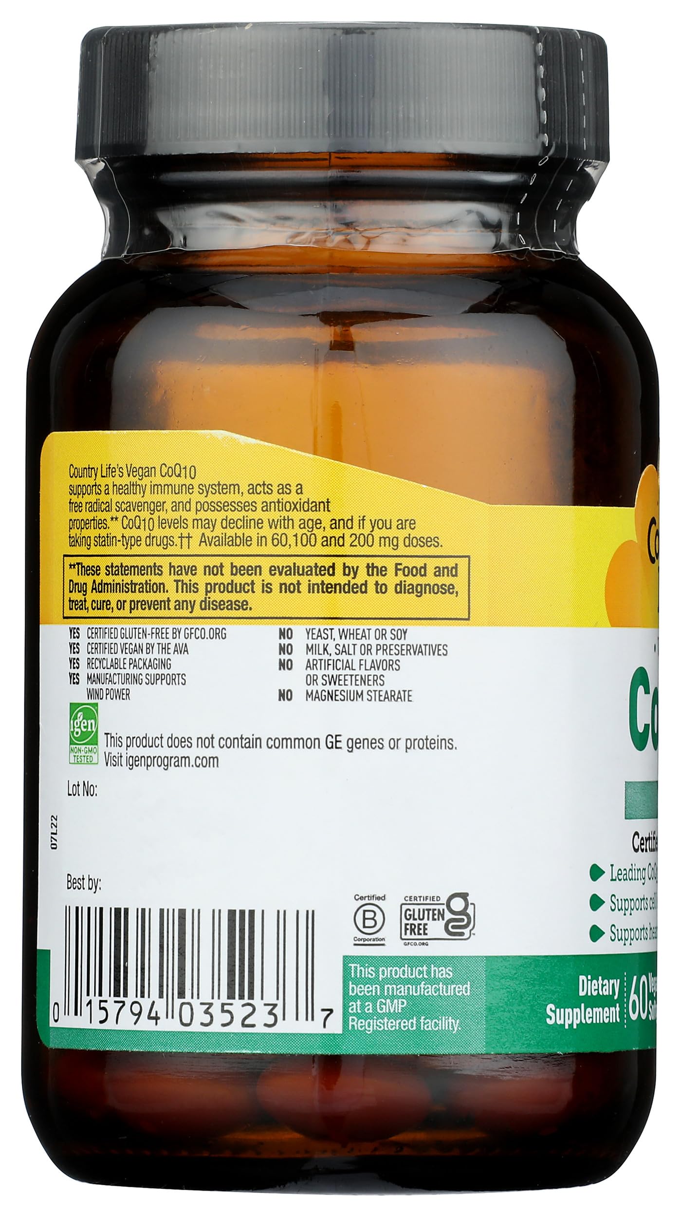 Foto 7 pulgar | Suplemento Country Life Simply Coq10 100 Mg 60 Cápsulas Blandas - Venta Internacional.