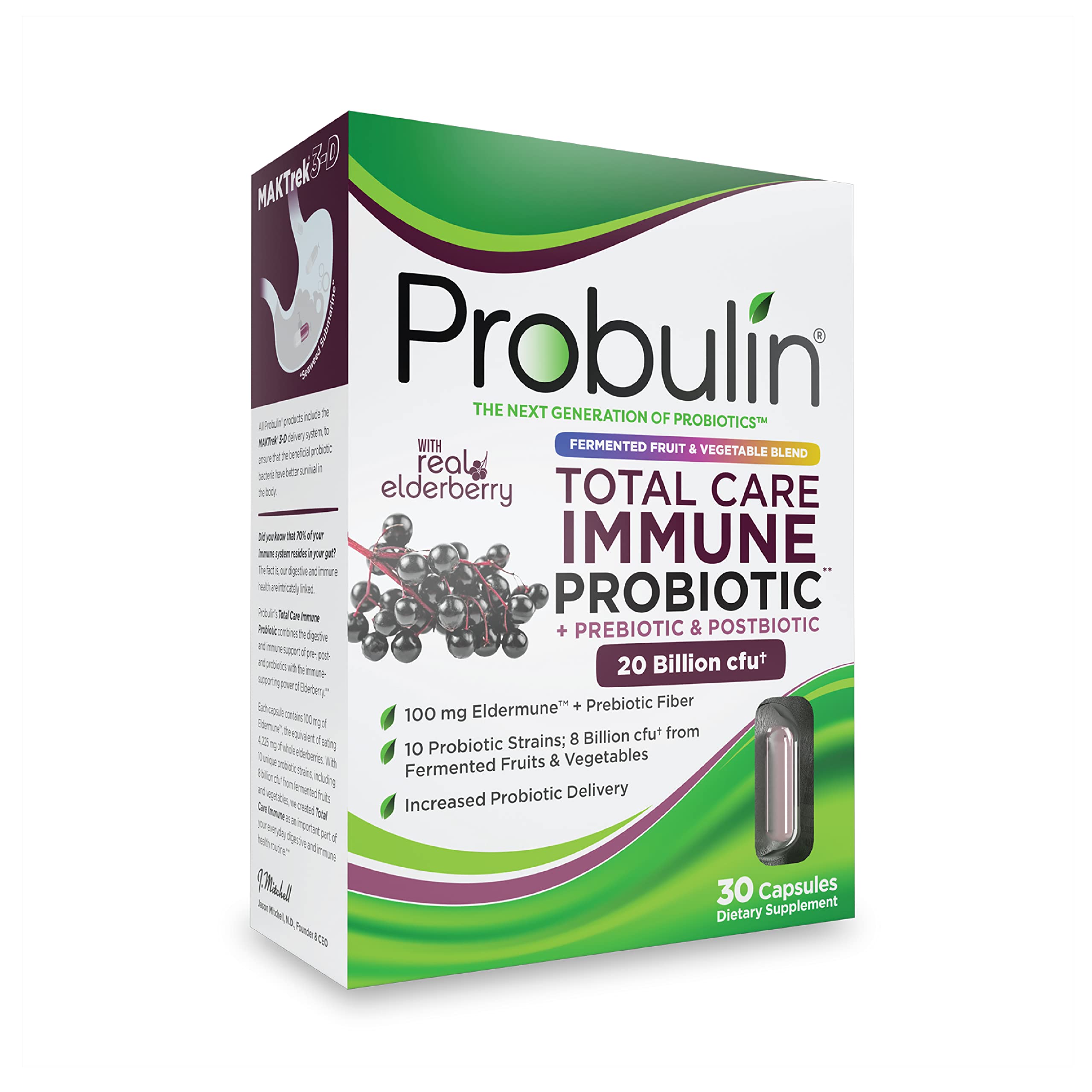 Suplemento Probulin Total Care Immune 30 Cápsulas Veganas - Venta Internacional.
