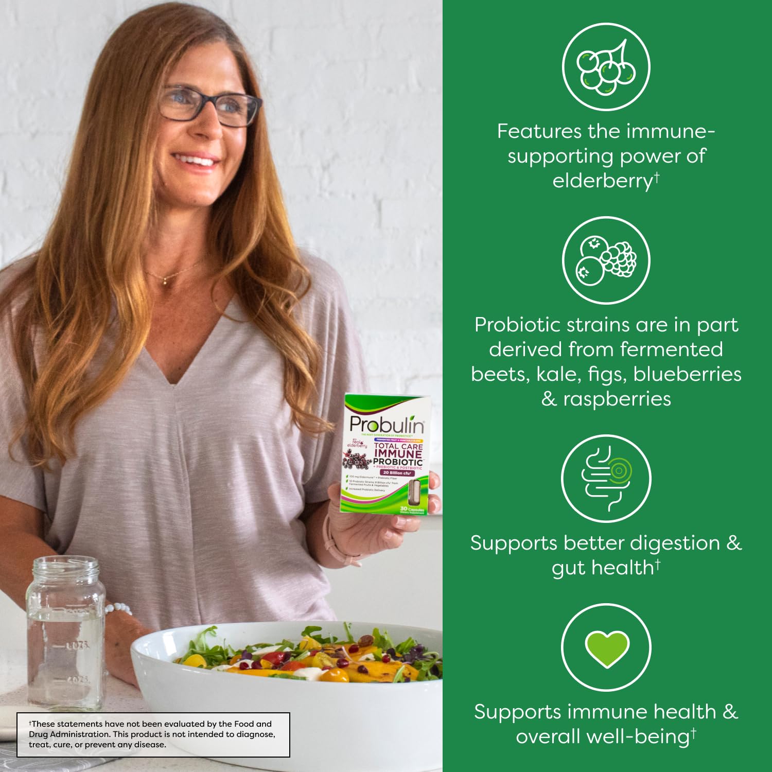 Foto 4 pulgar | Suplemento Probulin Total Care Immune 30 Cápsulas Veganas - Venta Internacional.