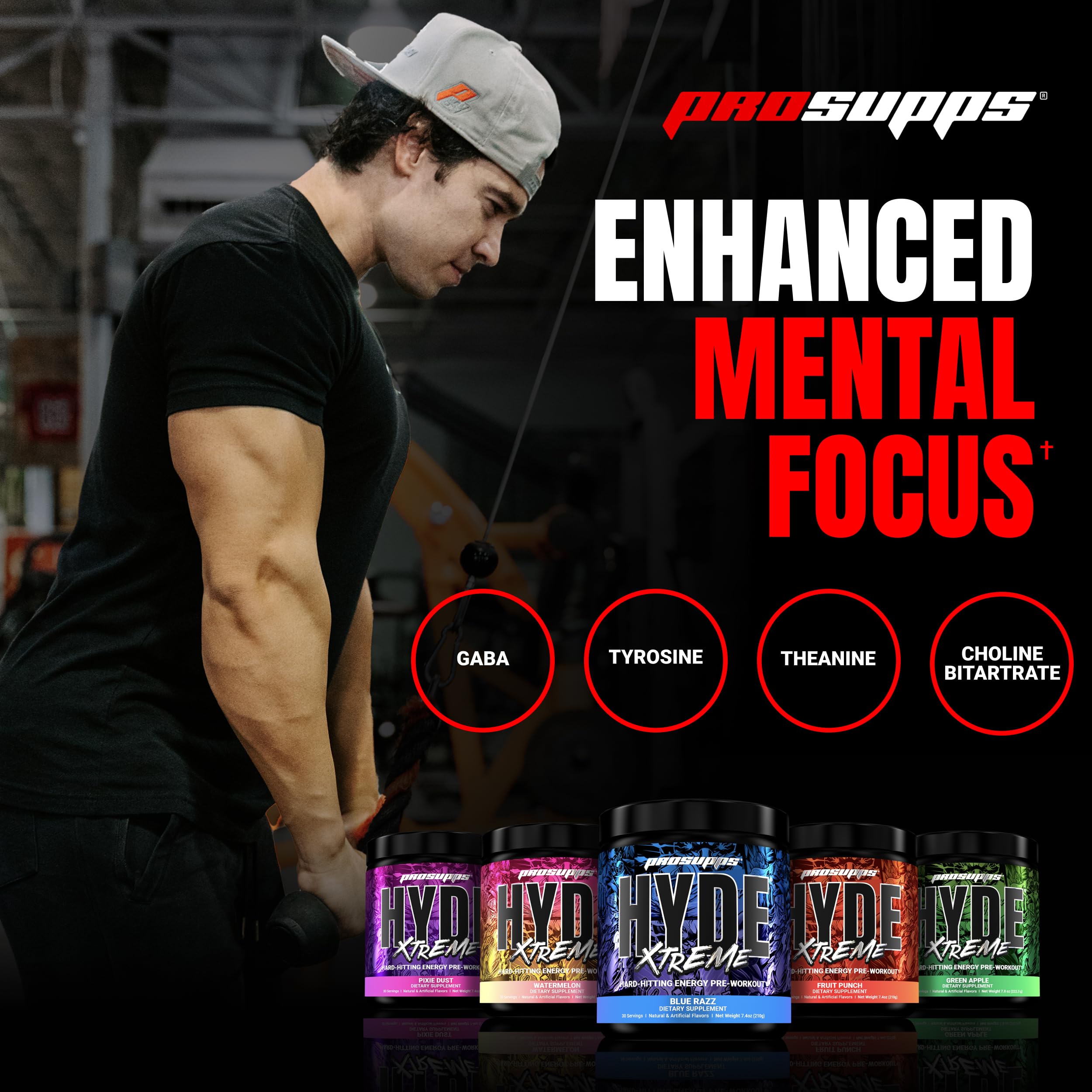 Foto 6 pulgar | Polvo Para Antes Del Entrenamiento Prosupps Mr. Hyde Xtreme Watermelon 30sv - Venta Internacional.